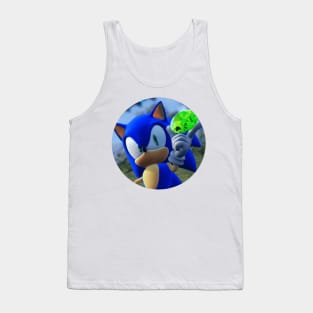 Sonic the Hedgehog with Chaos Emerald Tank Top